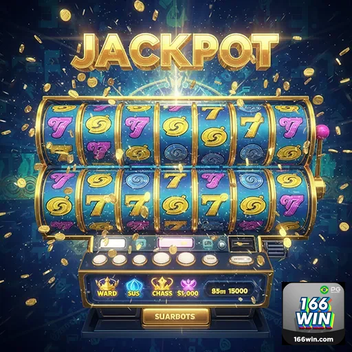 Imagem de caça-níquel do 166win, site de jogos de slots online, promovendo diversão e prêmios